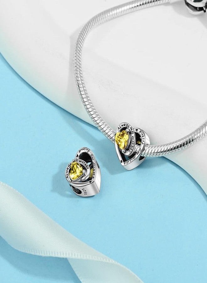 DATOUQI November Birthstone Charms 925 Sterling Silver Birthstone Charms for Bracelets Happy Birthday Charms November Birthstone Beads for Women (11 - November) - Image 3